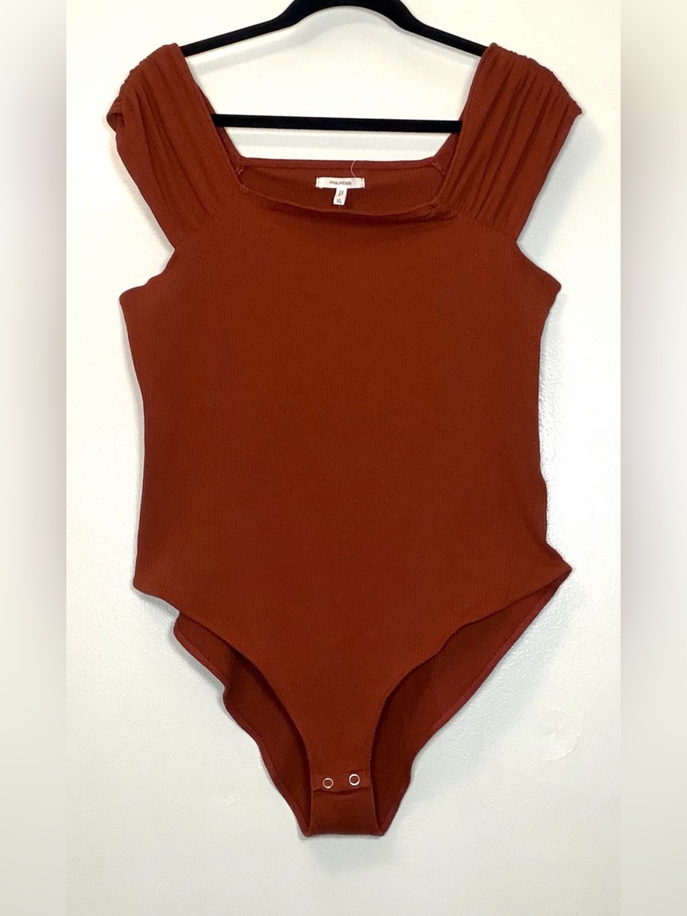 Maurices Rust Brown Pleated Strap Kids One-Piece Bodysuit
